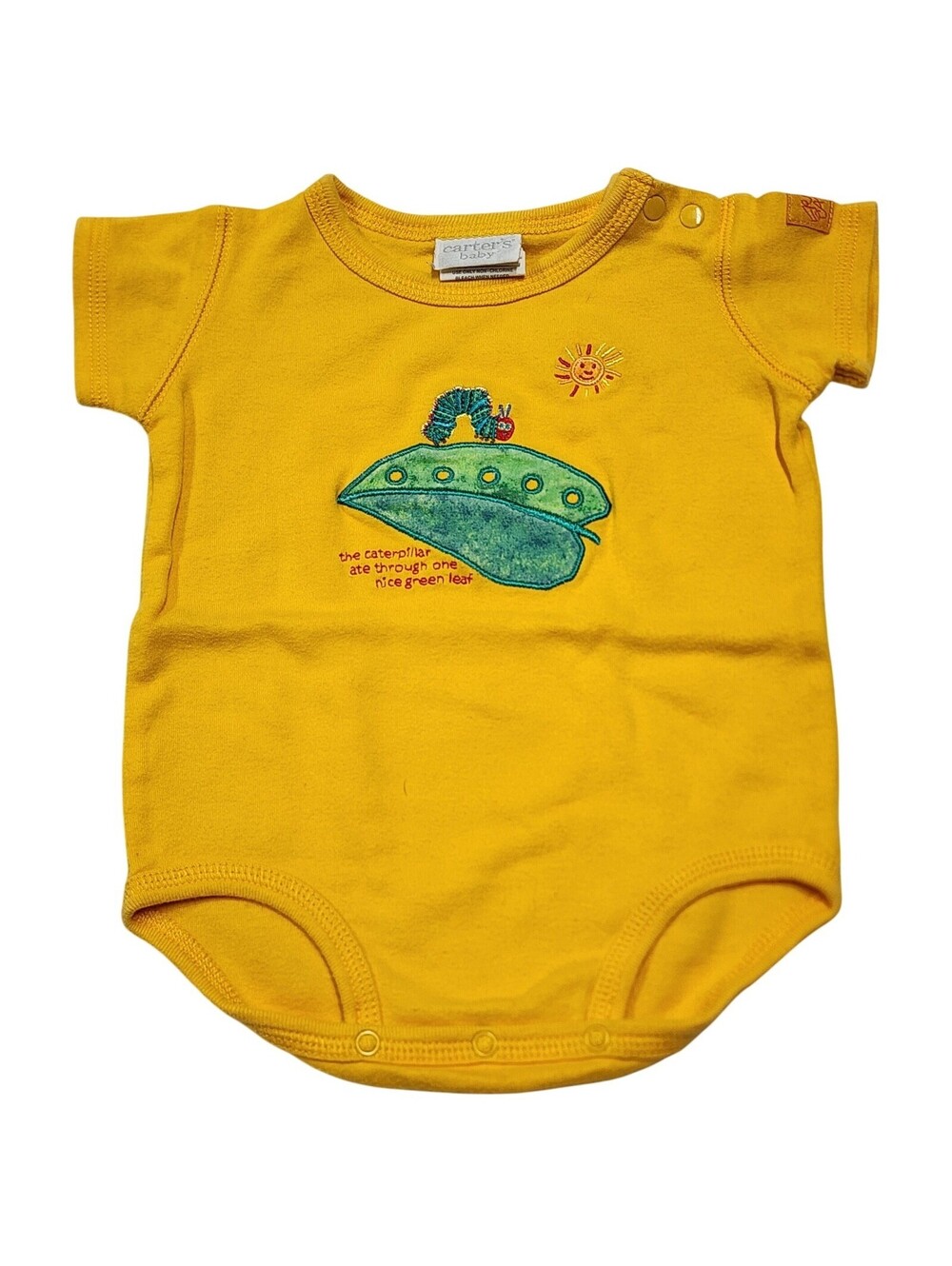 Carters Baby The Very Hungry Caterpillar Bodysuit 0-3M Yellow Eric Carle